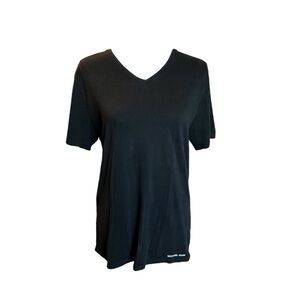 Michael Kors T-Shirt Womens Medium Underwear Shirt V-Neck Short Sleeve Black